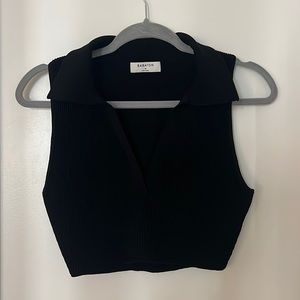 Babaton Ribbed Collared Shirt